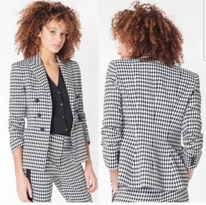 Veronica Beard Dickey Jacket Blazer 8 Caldwell Black White Gingham Check